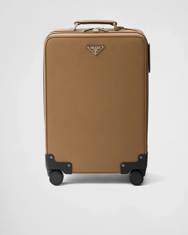 Luggage And Carry On | Luggage And Carry On*Prada Saffiano leather trolley Caramel