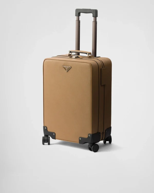 Luggage And Carry On | Luggage And Carry On*Prada Saffiano leather trolley Caramel