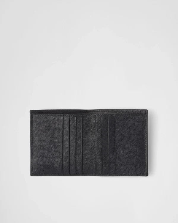 Small Wallets*Prada Saffiano leather wallet Black