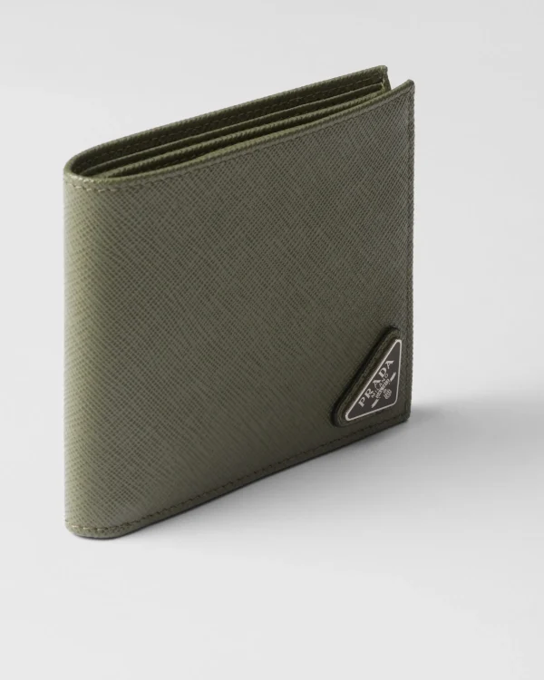 Small Wallets*Prada Saffiano Leather Wallet Lodengreen