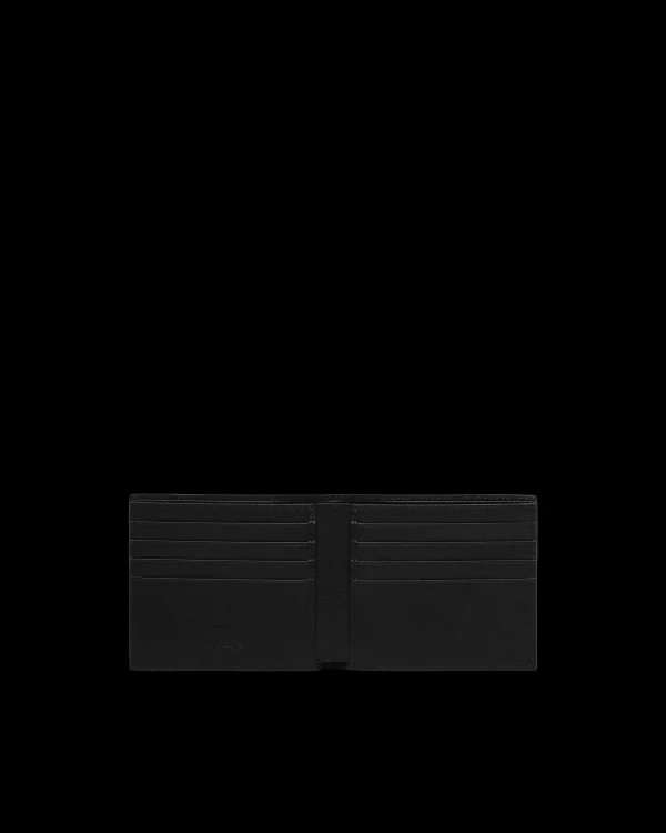 Small Wallets*Prada Saffiano Leather Wallet Black