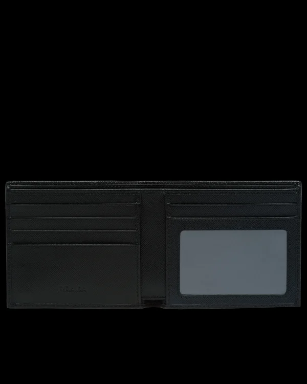 Small Wallets*Prada Saffiano Leather Wallet Black