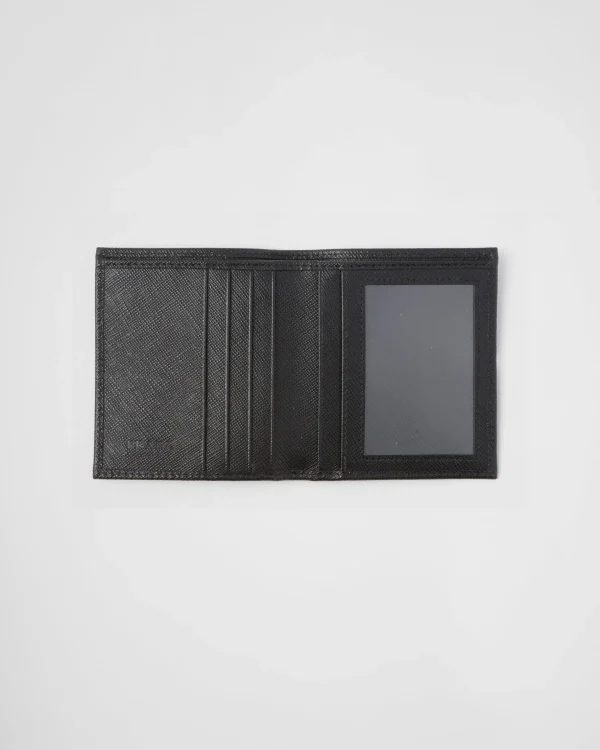 Small Wallets*Prada Saffiano leather wallet Black