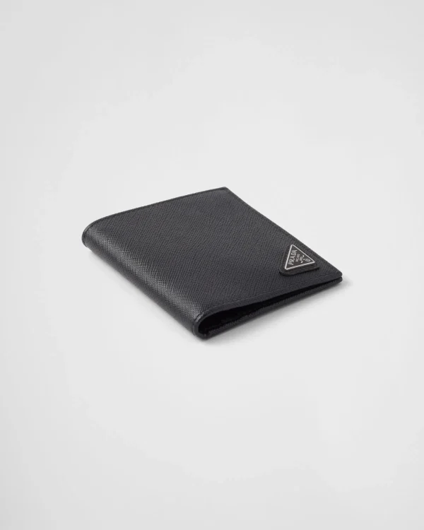 Small Wallets*Prada Saffiano leather wallet Black