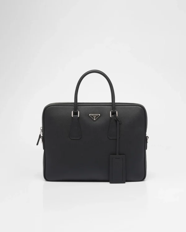 Briefcases | Briefcases*Prada Saffiano Leather Work Bag Black