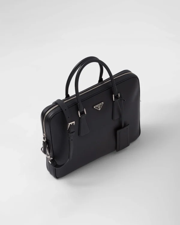 Briefcases | Briefcases*Prada Saffiano Leather Work Bag Black