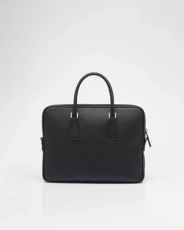 Briefcases | Briefcases*Prada Saffiano Leather Work Bag Black