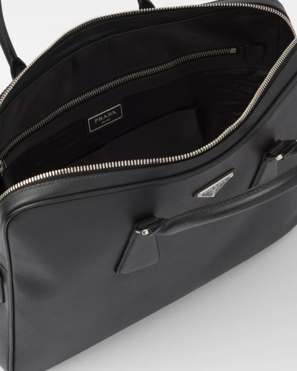 Briefcases | Briefcases*Prada Saffiano Leather Work Bag Black