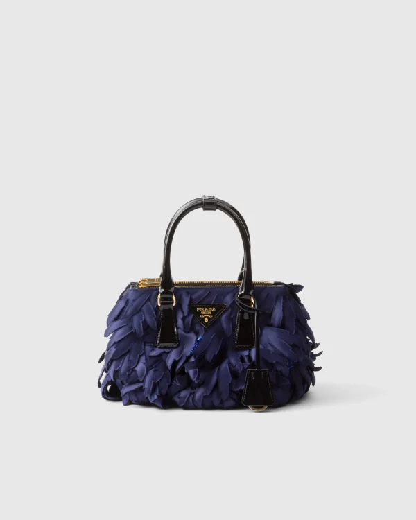 Mini Bags | Mini Bags*Prada Satin and patent leather Galleria mini-bag Balticblue/black