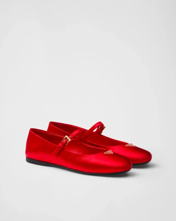 Pumps And Ballerinas*Prada Satin ballerinas Fieryred