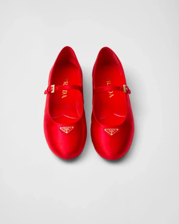 Pumps And Ballerinas*Prada Satin ballerinas Fieryred