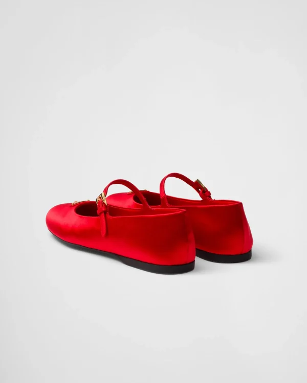 Pumps And Ballerinas*Prada Satin ballerinas Fieryred