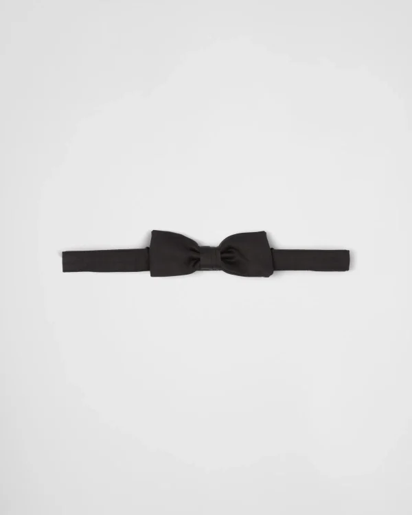 Ties And Bow Ties*Prada Satin bow-tie Black