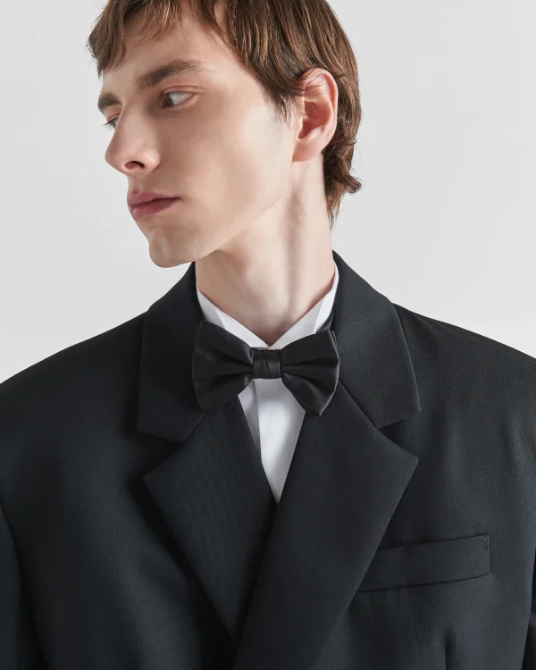 Ties And Bow Ties*Prada Satin bowtie Black