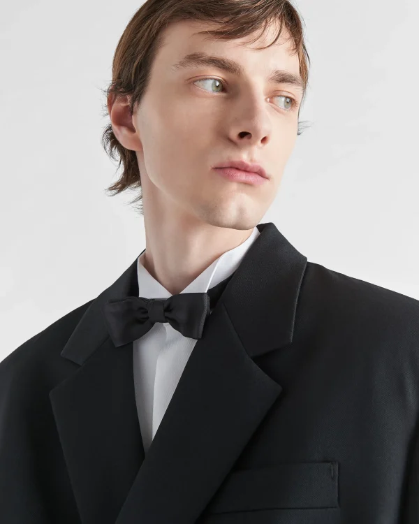 Ties And Bow Ties*Prada Satin bow-tie Black