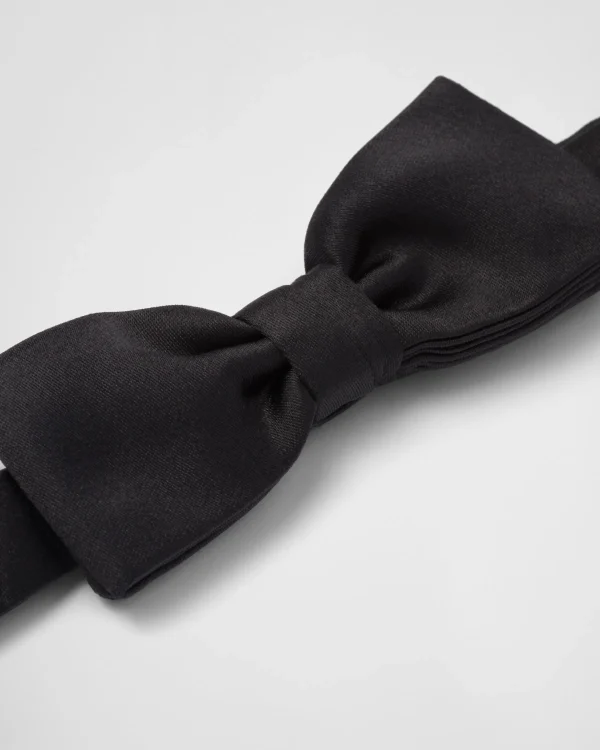 Ties And Bow Ties*Prada Satin bow-tie Black