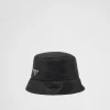 Hats And Gloves*Prada Satin bucket hat with crystals Black