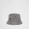 Hats And Gloves*Prada Satin bucket hat with s Crystal