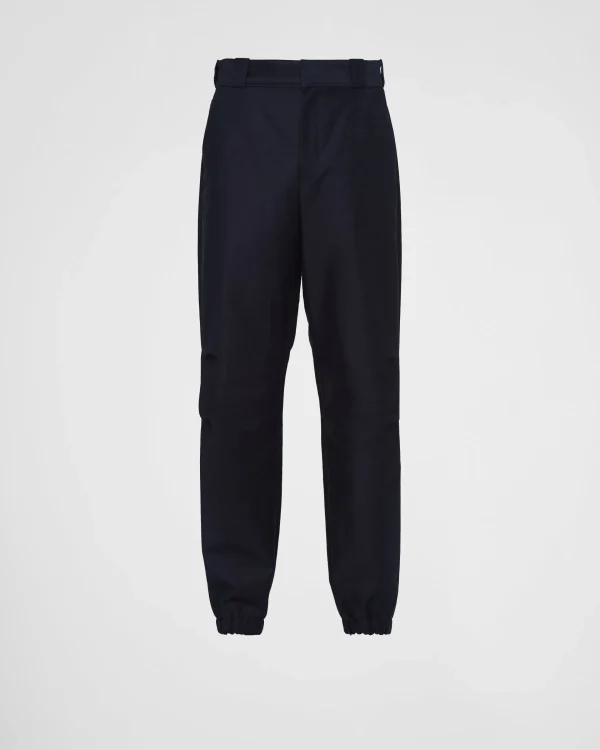 Trousers And Bermudas*Prada Satin cotton pants Blue