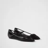 Pumps And Ballerinas*Prada Satin cut-out ballerinas Black