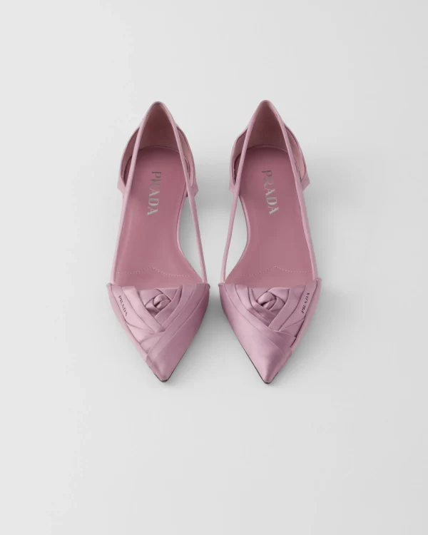 Pumps And Ballerinas*Prada Satin cut-out ballerinas Confettipink