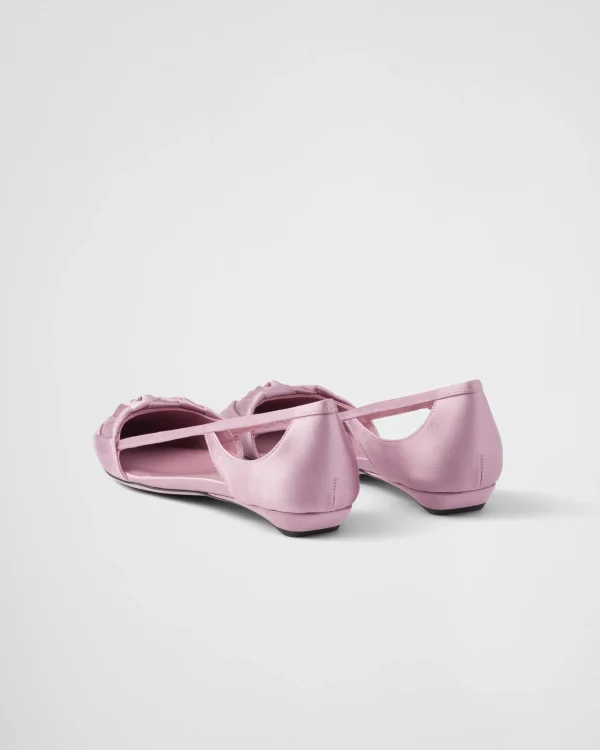 Pumps And Ballerinas*Prada Satin cut-out ballerinas Confettipink