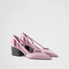 Pumps And Ballerinas*Prada Satin cut-out pumps Confettipink