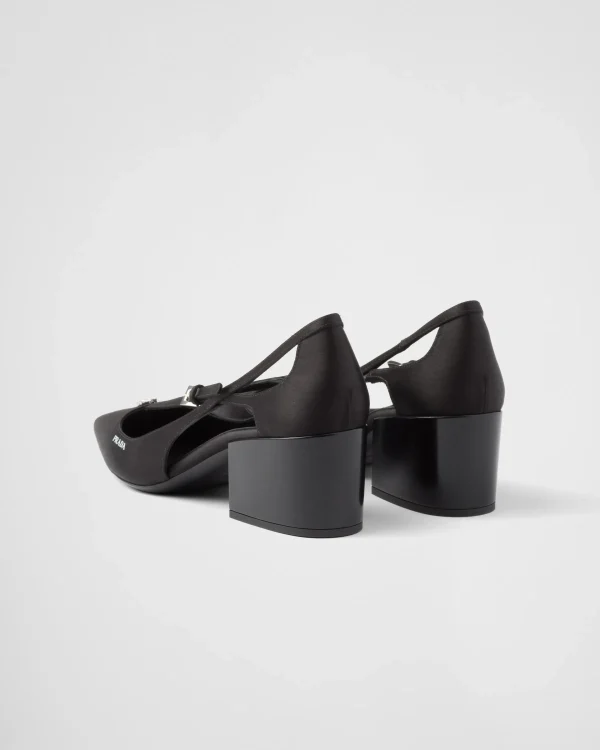 Pumps And Ballerinas*Prada Satin cut-out pumps Black