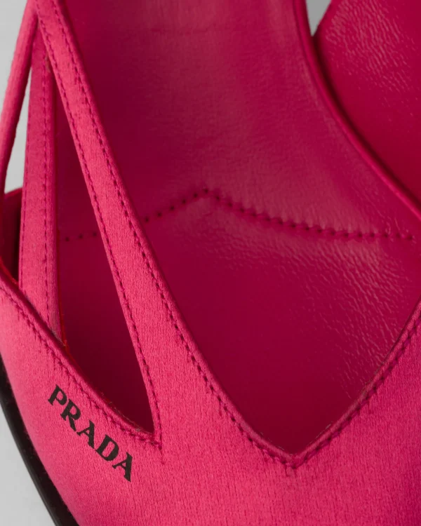 Pumps And Ballerinas*Prada Satin cut-out pumps Peonypink