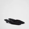 Slippers And Mules*Prada Satin mules Black