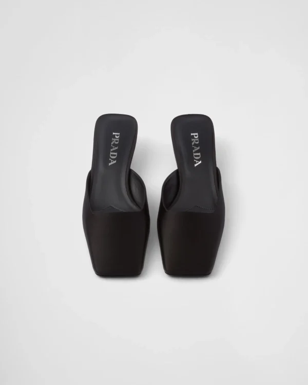 Slippers And Mules*Prada Satin mules Black