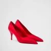 Pumps And Ballerinas*Prada Satin pumps Fieryred