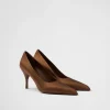 Pumps And Ballerinas*Prada Satin pumps Tobacco