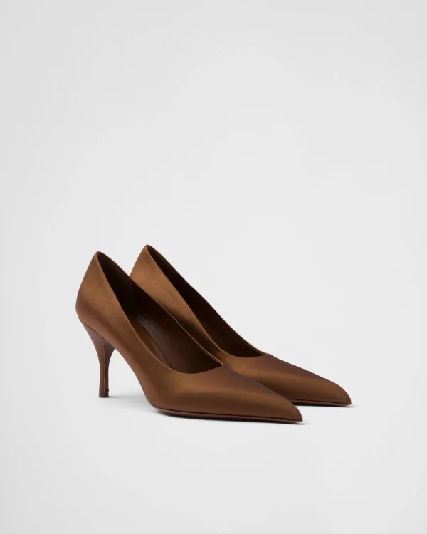 Pumps And Ballerinas*Prada Satin pumps Tobacco