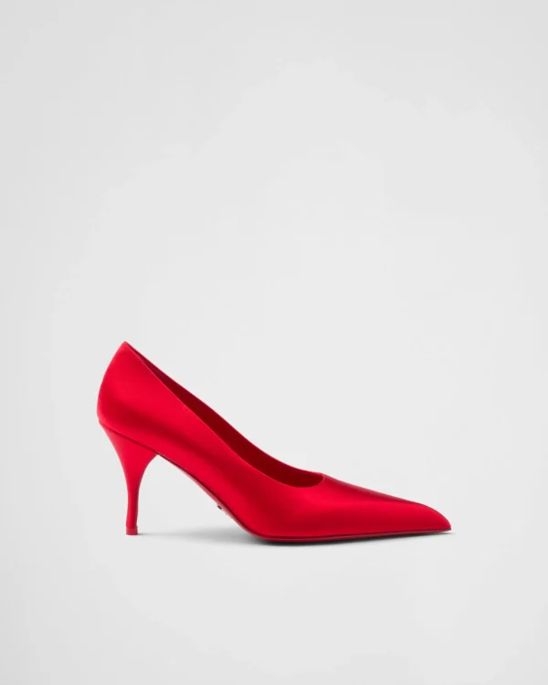 Pumps And Ballerinas*Prada Satin pumps Fieryred