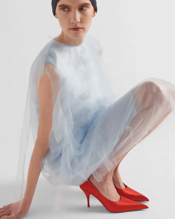 Pumps And Ballerinas*Prada Satin pumps Fieryred