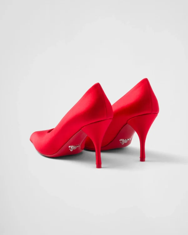 Pumps And Ballerinas*Prada Satin pumps Fieryred