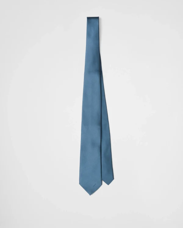 Ties And Bow Ties*Prada Satin tie Aviationblue