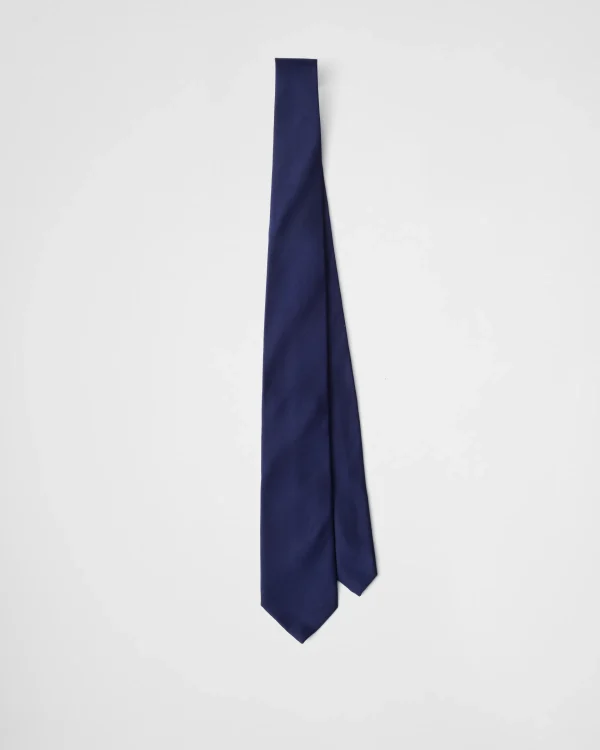 Ties And Bow Ties*Prada Satin tie Inkblue