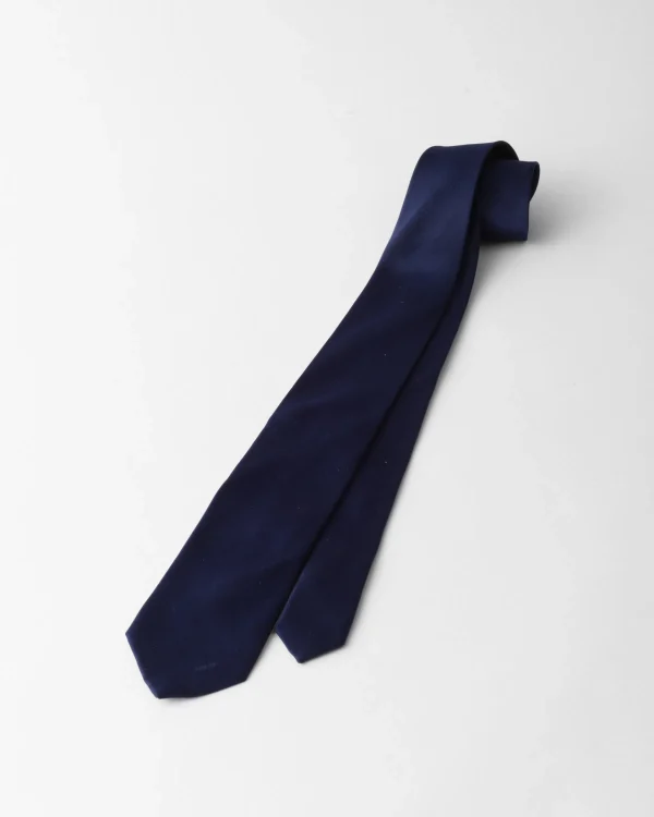 Ties And Bow Ties*Prada Satin tie Inkblue