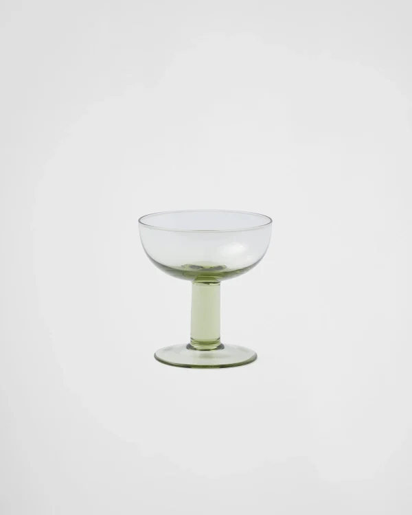 Glassware*Prada Set of two crystal champagne coupe glasses - Plinth Moss