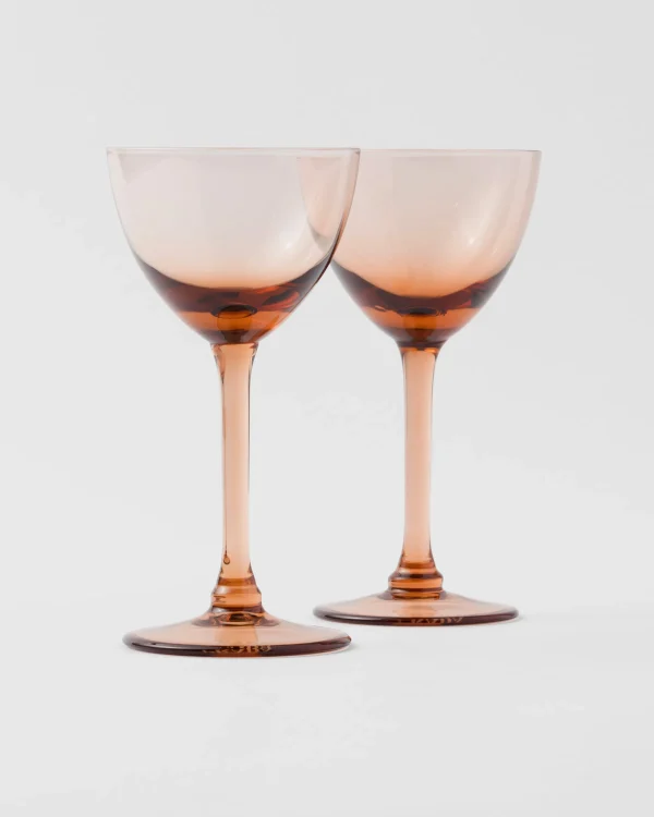 Glassware*Prada Set of two crystal cocktail glasses - New York Onix