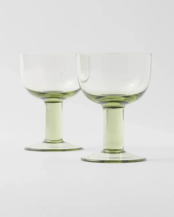 Glassware*Prada Set of two crystal red wine glasses - Plinth Moss