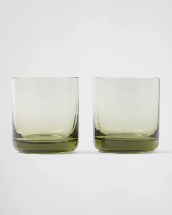 Glassware*Prada Set of two crystal tumbler glasses - Plinth Moss