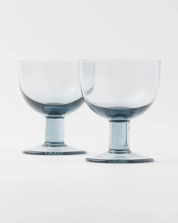 Glassware*Prada Set of two crystal water glasses - Plinth Seablue