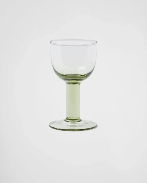 Glassware*Prada Set of two crystal white wine glasses - Plinth Moss