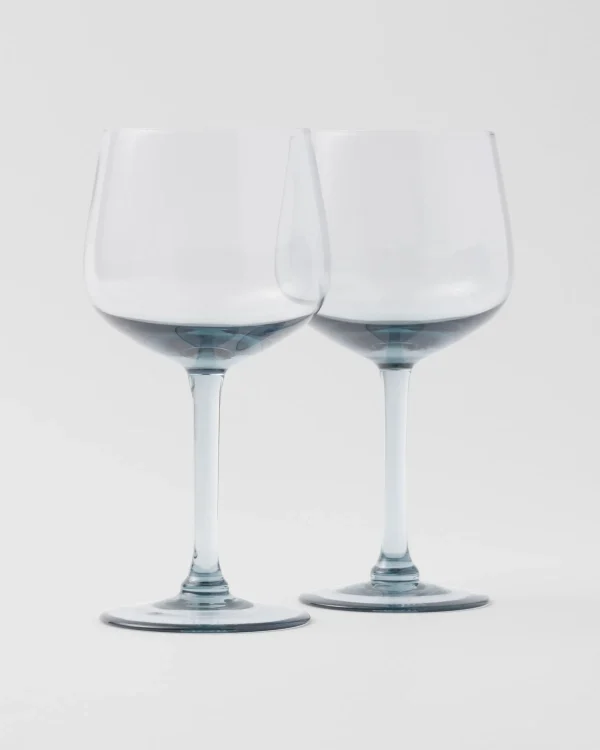 Glassware*Prada Set of two crystal white wine glasses - New York Seablue