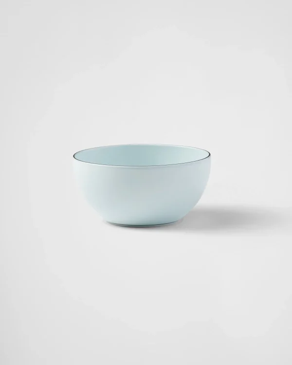 Plates And Bowls*Prada Set of two porcelain bowls - Celadon Celadonlightblue