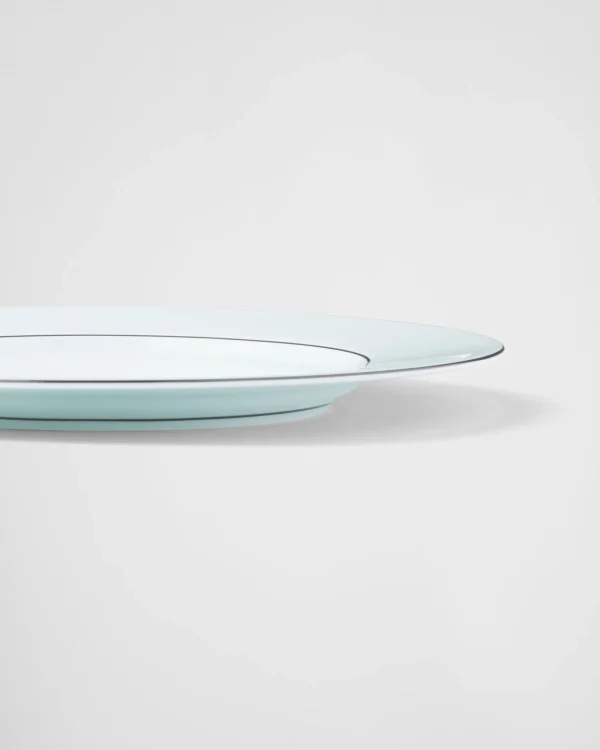 Plates And Bowls*Prada Set of two porcelain dinner plates - Celadon Celadonlightblue