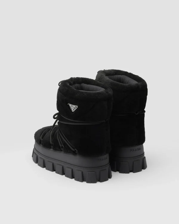 Boots*Prada Shearling après ski booties Black